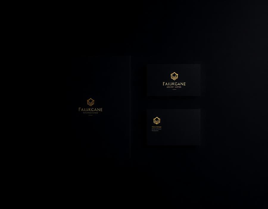 Identidad visual y papelería de marca con detalles dorados
